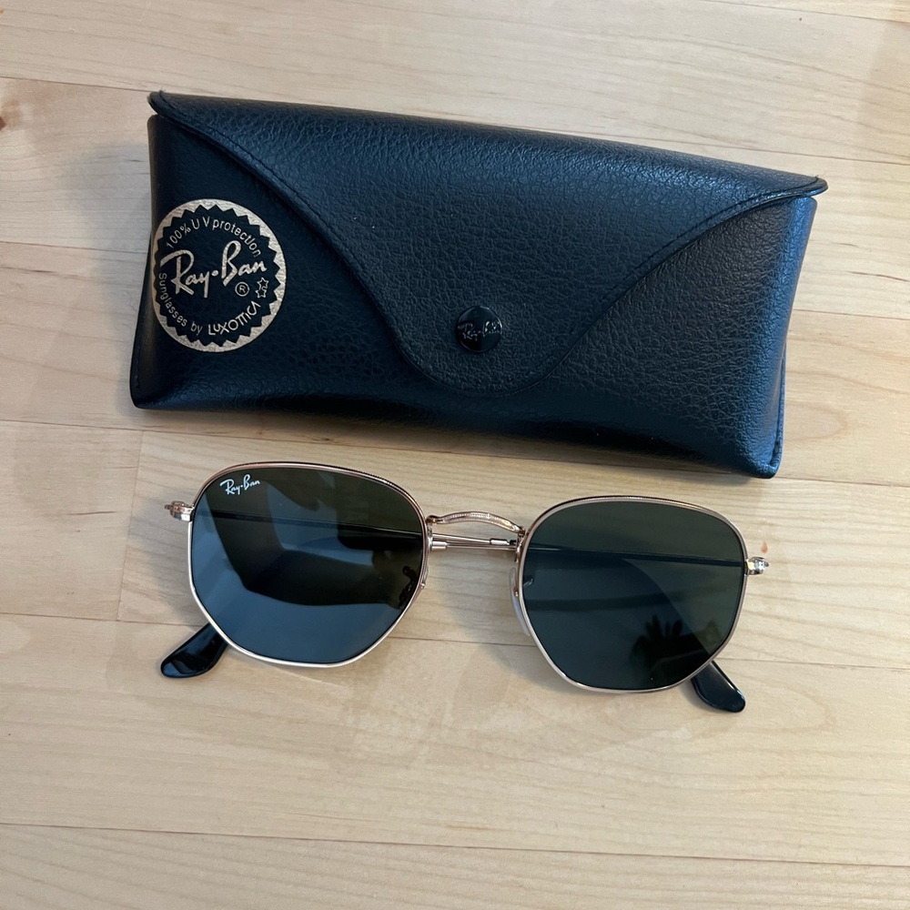 Ray-Ban Rb3548n Hexagonal Flat Lens Sunglasses
